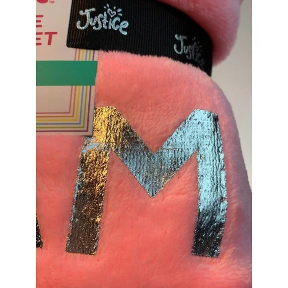 NEW JUSTICE Girls Pajama Set 2-Pc Small 7/8 Velvet Fleece PJs PINK Loungewear - Picture 10 of 12